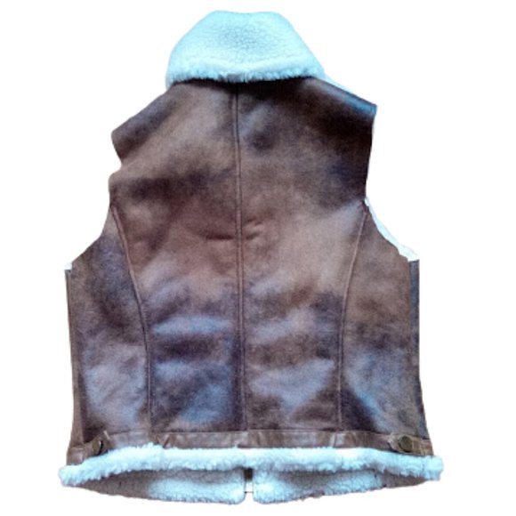 MICHEAL KORS Outdoor Faux Swede Vest Large - Picture 2 of 4